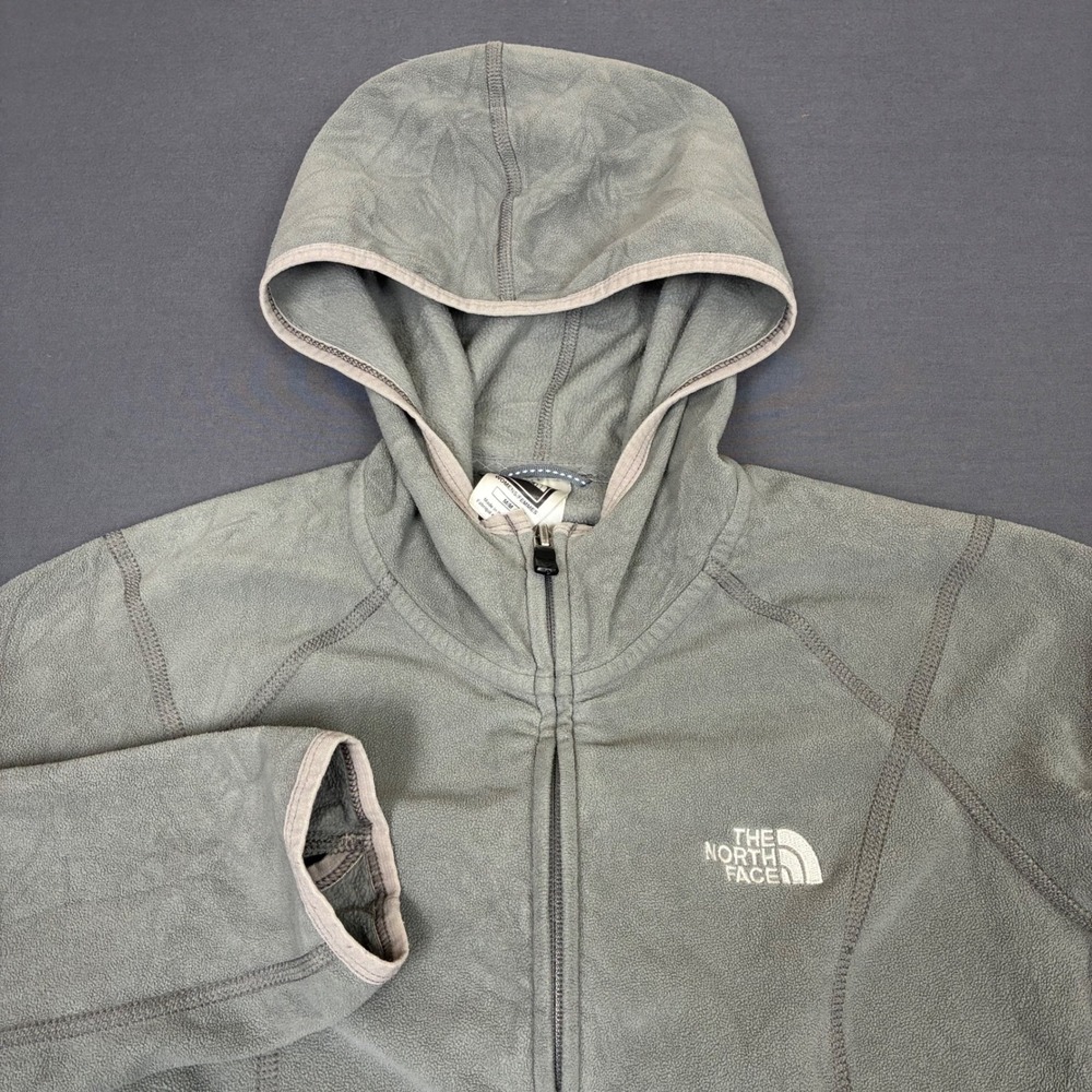 The North Face TKA100 Full Zip Fleece Hoodie Women's Size Small Gray